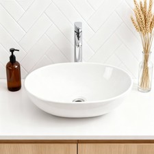 Keramik Waschbecken Oval Waschtisch Spülbecken Aufsatzwaschbecken Waschschale