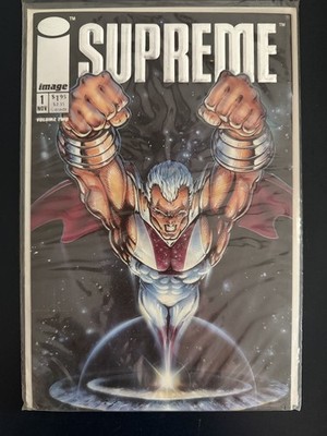 Supreme #1 Newsstand Variant Silver foil(Image Comics November 1992)
