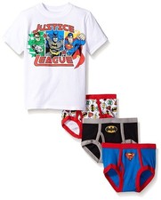 Justice League Boys' 3-Pack Underwear and T-Shirt Set