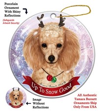 Poodle Up To Snow Good Holiday Ornament