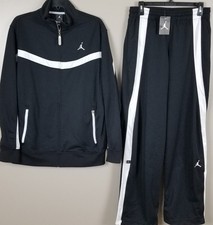 JORDAN BASKETBALL TRACK SUIT JACKET  PANTS SET BLACK Y2K RARE SIZE SMALL 