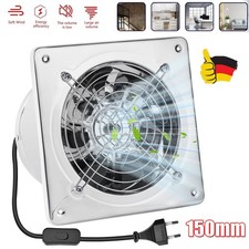 Ventilatore di scarico 150 mm ventilatore da bagno silenzioso con valvola di ritorno ventilatore a parete 525 m³/h