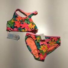 Cat  Jack Girls' Small 6-7 Island Vacay Floral Bikini Set Two Piece UPF 50 