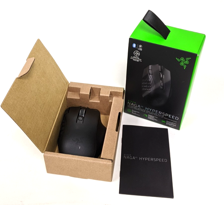Razer Naga V2 HyperSpeed Wireless MMO Gaming Mouse 19 Buttons 30K