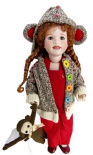 Wendy Lawton Doll SOPHIE and her SOCK MONKEY, #37/50, MIB 2011 Classic Plaything