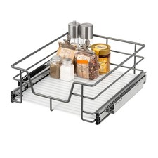 bremermann Teleskopschublade für 45 cm Schrank, aus Metall, grau