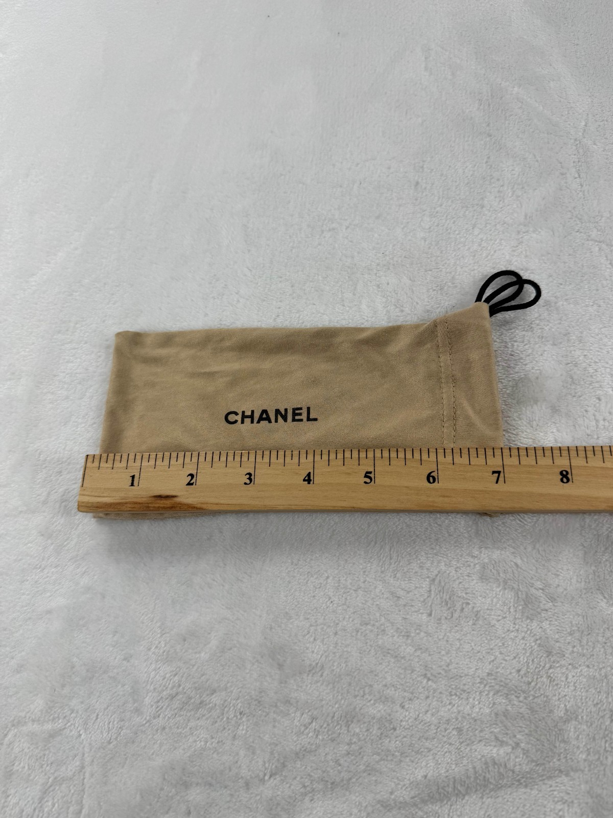Chanel Authentic Microfiber Sunglasses Beige Draw… - image 4