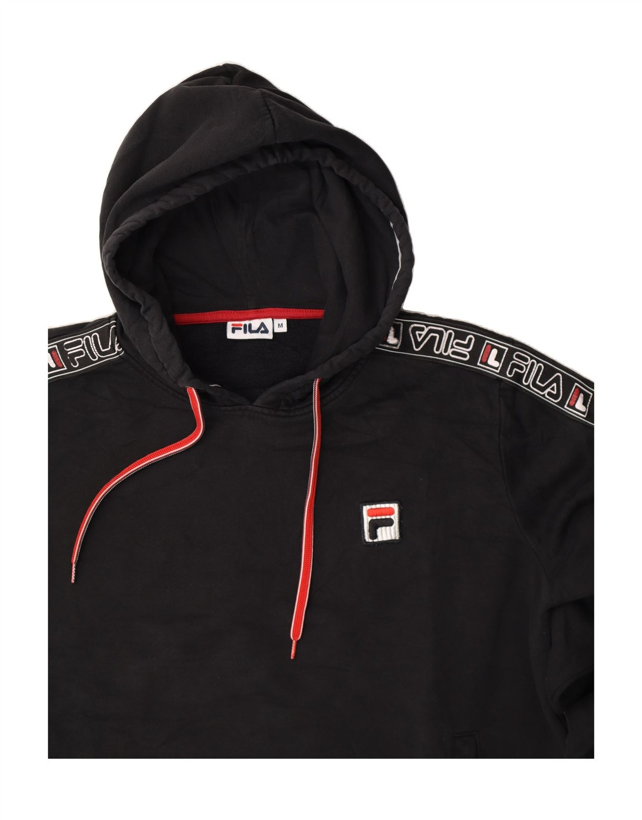 FILA Maglione Uomo Grafico con Cappuccio Medium Nero Cotone CV27