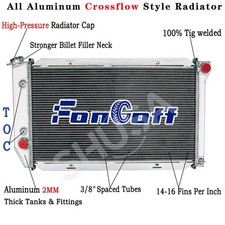 3row Radiator For 72-197976 Ford Thunderbird Lincoln Continental Mercury Cougar