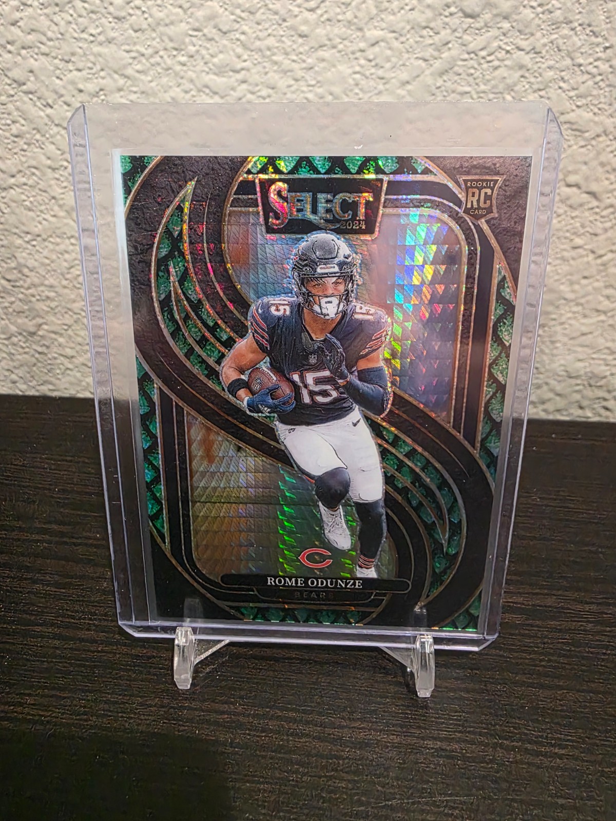 Rome Odunze 2024 Panini Select Football RC Dragon Scale /81 Premier Level Bears