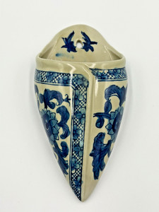 VINTAGE VICTORIA WARE IRONSTONE TRANSFERWARE WALL POCKET TRIANGLE