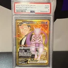 Pokemon PSA 9 Team Rocket's Mewtwo ex 240/182 Destined Rivals Hyper Rare Holo 2…