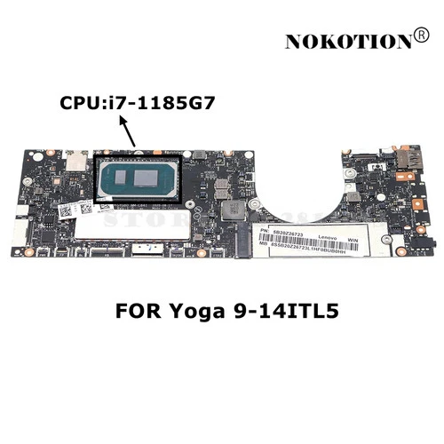 GYGB0 NM-C841 For Lenovo ideapad Yoga 9-14ITL5 motherboard i7-1185G7+16G RAM