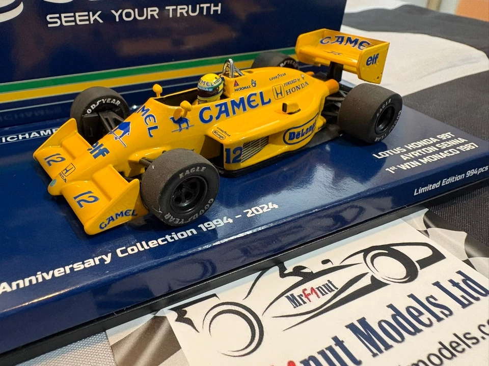 1:43 Minichamps 540873392 Ayrton Senna Lotus 99T #12 1st Monaco Win 1987 - Image 3 of 4