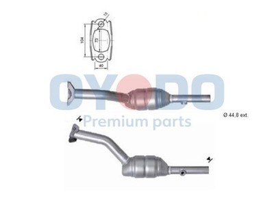 Oyodo Katalysator 10N0062-OYO für RENAULT MODUS CLIO 3 BR0 CR0 FP0C FP0K FP0P