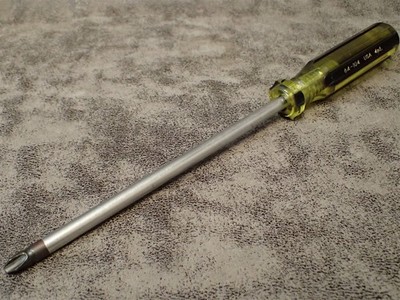 STANLEY 64-104 #4 Phillips Screwdriver 3/8'' Round 8'' Shank, 13'' OAL (BN18)