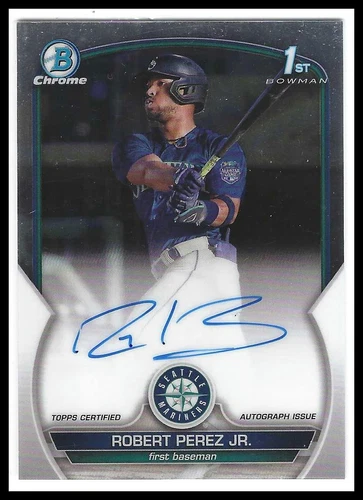 Robert Perez Jr. 2023 Bowman Chrome Prospects Auto #CPA-RP Mariners 1st RC