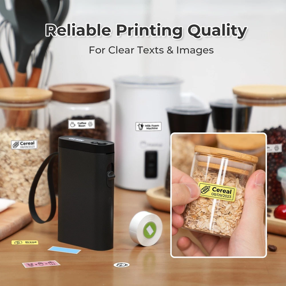Bluetooth Label Maker P21 with Tape, Wireless Mini Label Printer for Home & Office  