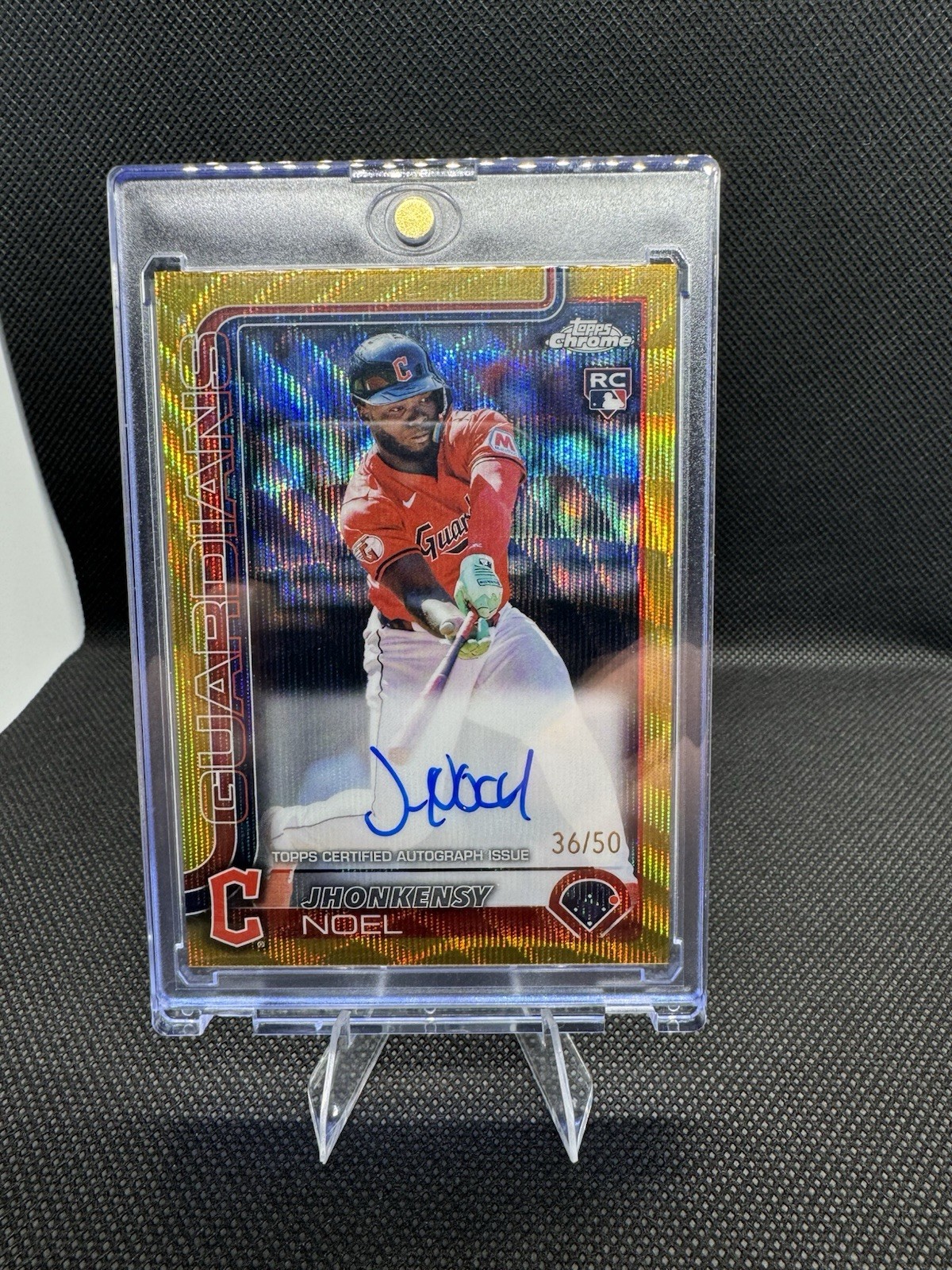 JHONKENSY NOEL 2025 TOPPS CHROME ROOKIE GOLD WAVE REFRACTOR RC AUTO /50 #RA-JN