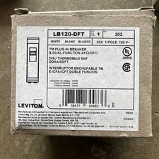 Leviton LB115-DFT 15A 1-Pole Plug-On AFCI/GFCI Branch Circuit Breaker,...