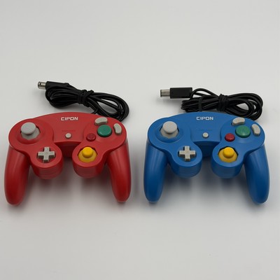 Lot of 2 Cipon Third Party Nintendo GameCube Wired Controllers 
