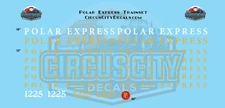 Polar Express Movie Train Decal Set 1:64 S Scale