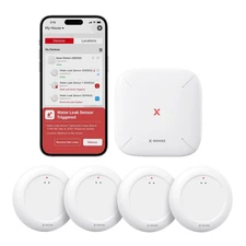 Wi-Fi Water Leak Detector Kit, Smart Water Sensor Alarm with App Alerts and Ultr
