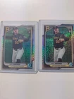 Paul Skenes 2024 Bowman Chrome Mega Box #31 Base Rookie 2 card lot