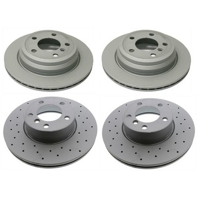 SET-ZCZ34118848417-A Zimmermann 4-Wheel Set Brake Discs Front & Rear Sedan