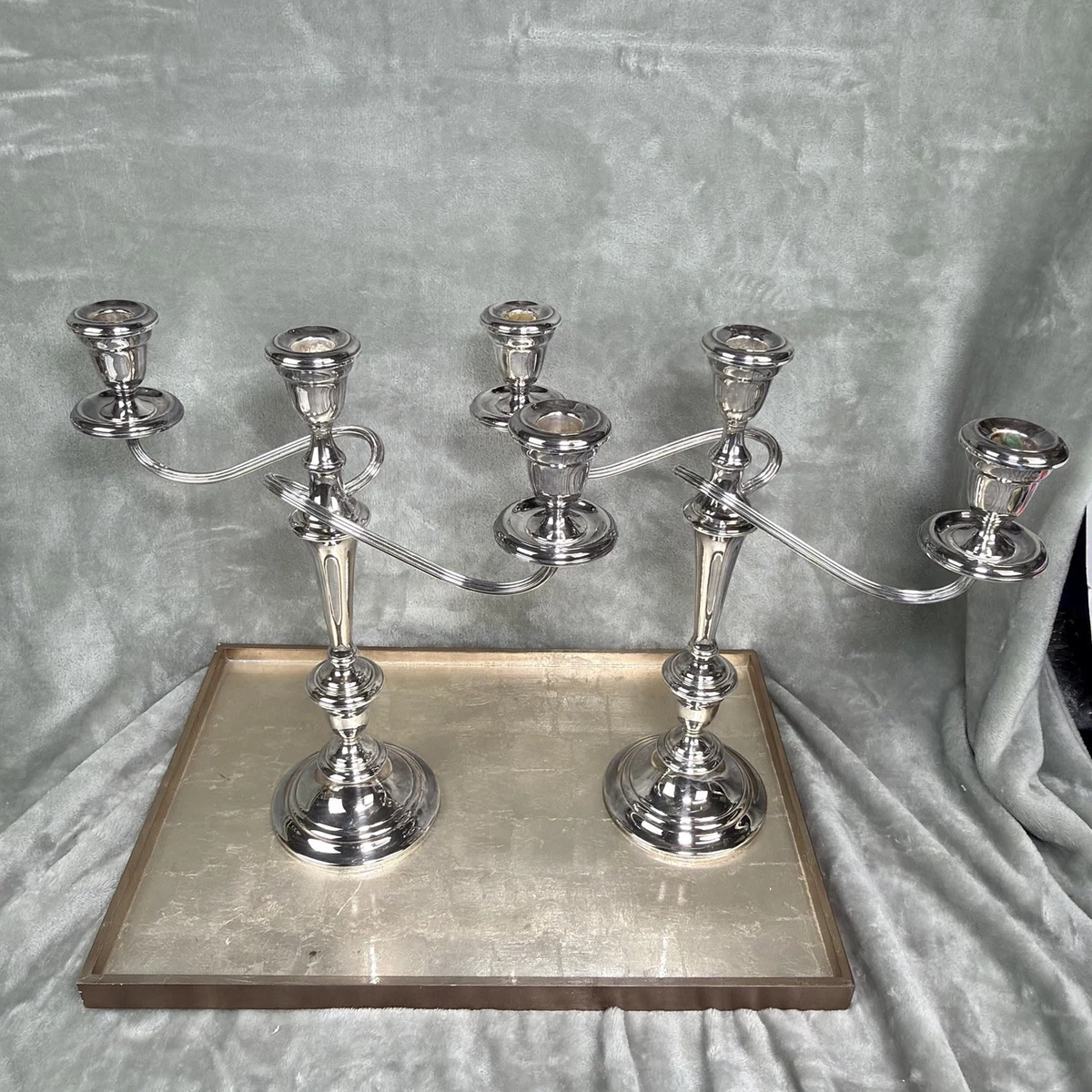 Gorham Antique US Silver-Plated Candlesticks & Candelabras for