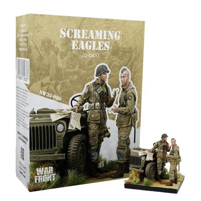 Scale75 Screaming Eagles 2 Figs + Wedgie Jeep 1:35 UNBEMALT Resin Figur Bausatz