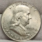 1954 P Franklin Half Dollar - 90% Silver - 0.3617 Troy Ounces ~ F54p3