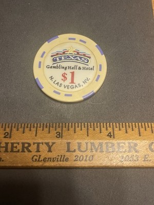 Texas Gamling Hall $1 Casino Chip Las Vegas Nevada NV 