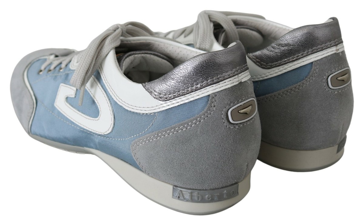ALBERTO GUARDIANI Shoes Light Blue Casual Sneakers Lace-Up