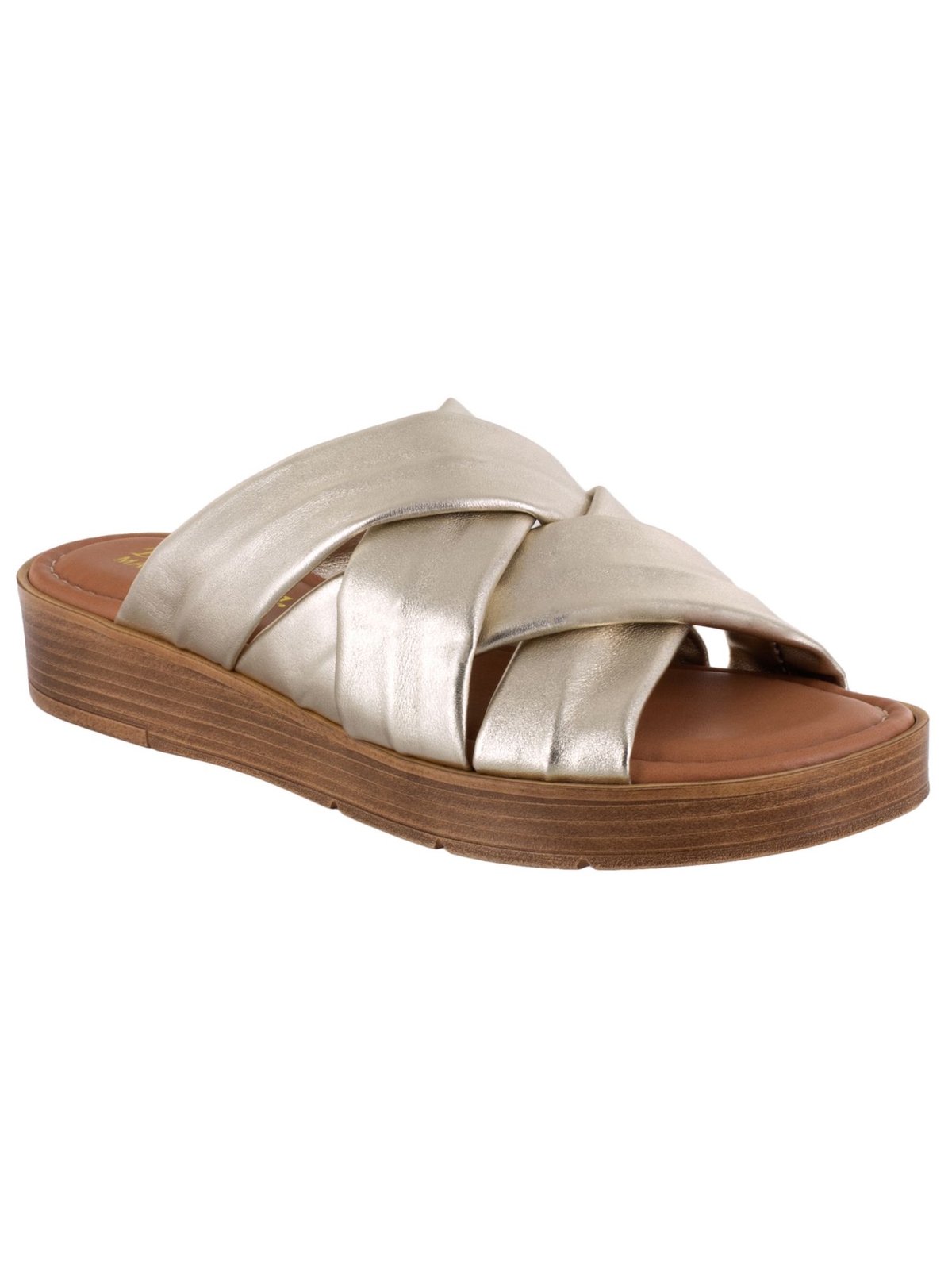 Женские босоножки-слипоны BELLA VITA цвета шампанского Tor-Италия, 9 WW