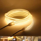 COB LED Strip AC 220V Flexible Tape 288LEDs High Density Linear Light Outdoor