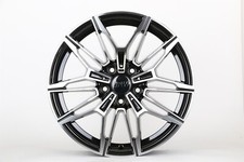 19 W714 Black Machine Staggered Wheels Rims Fits Bmw 428i 430i 435i 440i Xdrive