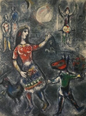 Marc Chagall リトグラフ額装作品　QW4416 Marc Chagall The Queen of the Circus Custom Framed Print | eBay
