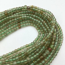 Natural Green Garnet Smooth Irregular Round Beads 3mm Approx 15.5" Strand