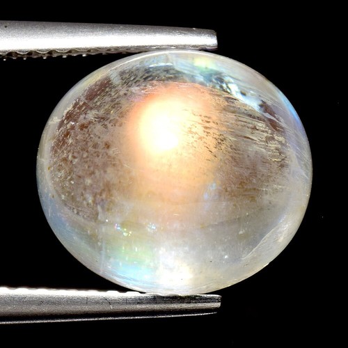 Hermosa piedra lunar azul arco iris 100 % natural de 7,00 quilates piedra preciosa suelta extraída de la tierra. - Imagen 3 de 3