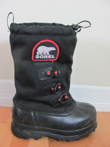 Sorel Waterproof Felt Lined Omin Heat NY1870-010 Glacier XT Winter Boot Kids 3 - Picture 5 of 12