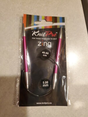 KnitPro Zing Circular needles,40 cm, 5 mm. Pink.