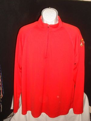 BORN-FIT RED LT. WEIGHT 1/2 ZIP L/S POLY RUNNERS SHIRT XL ANNAPOLIS 1/2 MARATHON