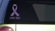 Lupus Hero *I400* 6x7.5 inch Sticker decal purple awareness cure