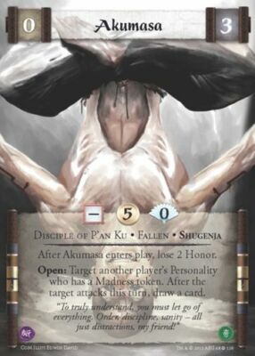 Legend of the Five Rings L5R CCG CoM Coils of Madness Akumasa Full Bleed