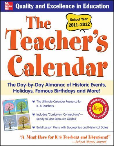 The Teachers Calendar 2011-2012 by Chase's Editors (2011, Trade Paperback) - Picture 1 of 1