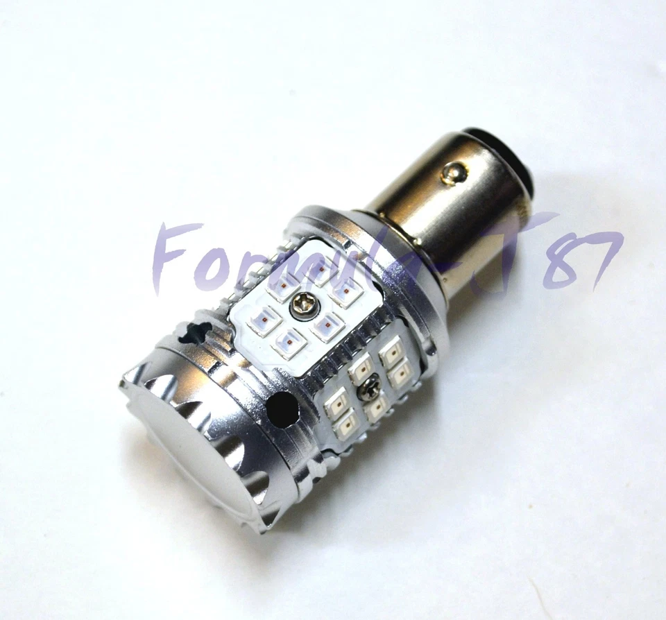 Luz LED Hyper Flash Libre 1157 Rojo Dos Bombillas Señal de Giro Trasero Stock de Repuesto Foto 4 de 4