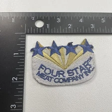 Vtg FOUR STAR MEAT COMPANY INC. Advertising Patch (Food & Drink Genre) 23RA