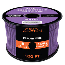 18 Gauge Car Audio Primary Wire 500ft  Purple   Remote, Power/Ground Electrical