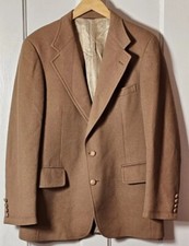 VTG Ralph Lauren Chaps Sports Coat Men 42R Scottish Camel Hair Blazer Professor